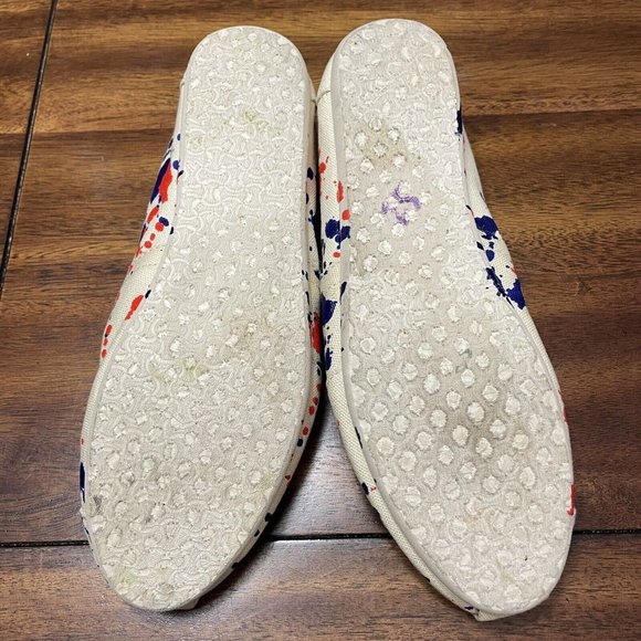 Paint Splatter TOMS Canvas Slip-On Shoes Size 7.5 Women’s - Picture 8 of 8